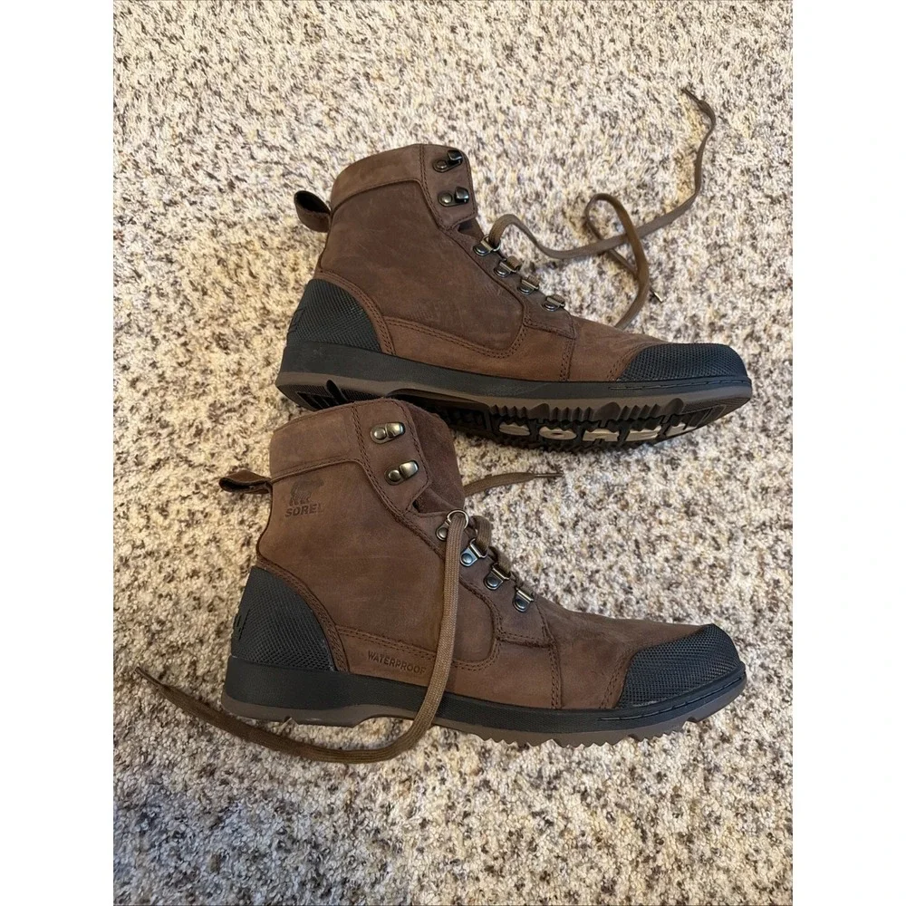 New SOREL ANKENY II HIKER PLUS Waterproof Boots Men's Brown Sz 11 US 44 EU